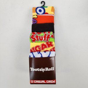 New Bioworld Tootsie Roll Candy Crew Socks Men Size 8-12 Blow Pop Sugar Baby